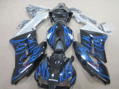 Affordable 2004-2005 Honda CBR1000RR Motorcycle Fairings - Glossy Black Blue Flame Australia