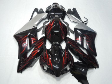 Affordable 2004-2005 Honda CBR1000RR Motorcycle Fairings - Silver Glossy Black Red Flame Australia