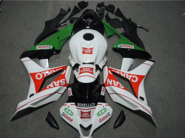 2004-2005 Honda CBR1000RR Motorcycle Fairings - White Red Green Glossy Black San Carlo Castrol Australia