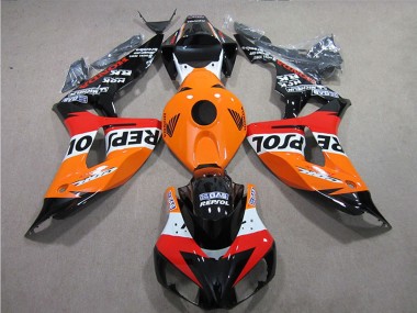 Affordable 2006-2007 Honda CBR1000RR Motorcycle Fairings Kits - Orange White Red Glossy Black Repsol Australia