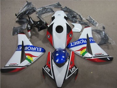 Affordable 2008-2011 Honda CBR1000RR Motorcycle Fairings - White Red Blue Star Carrera EuroBet Lee Australia