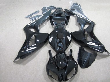Affordable 2006-2007 Honda CBR1000RR Motorcycle Fairings - Glossy Black White Decals Australia
