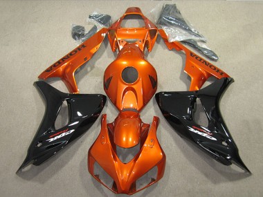 Affordable 2006-2007 Honda CBR1000RR Motorcycle Fairings - Orange Glossy Black Australia