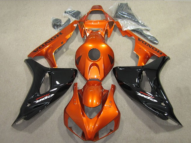 2006-2007 Honda CBR1000RR Motorcycle Fairings - Orange Glossy Black Australia