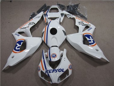Affordable 2006-2007 Honda CBR1000RR Motorcycle Fairings - White Blue Repsol Australia