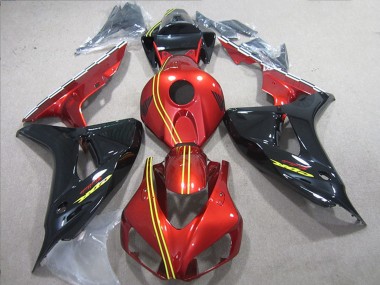 Affordable 2006-2007 Honda CBR1000RR Motorcycle Fairings - Red Yellow Glossy Black Australia
