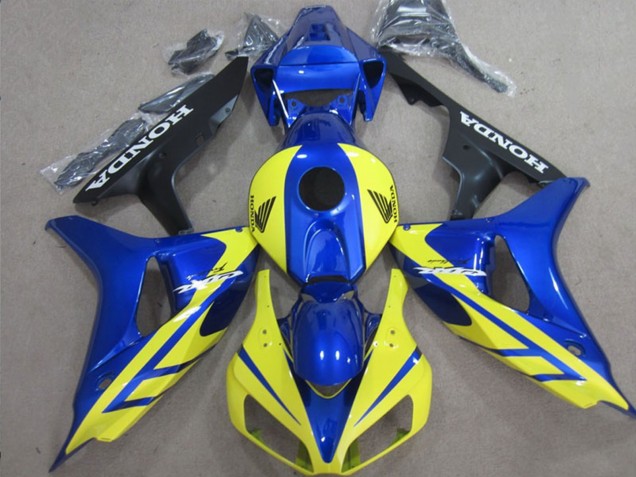 2006-2007 Honda CBR1000RR Motorcycle Fairings - Blue Yellow Glossy Black Australia