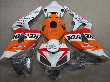 Affordable 2006-2007 Honda CBR1000RR Motorcycle Fairings - White Orange Red Black Repsol Australia