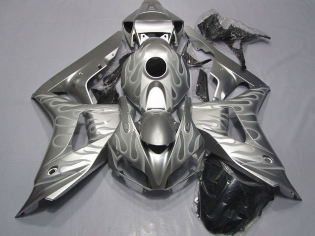 2006-2007 Honda CBR1000RR Motorcycle Fairings - Silver White Flame Australia