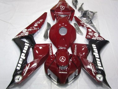 Affordable 2006-2007 Honda CBR1000RR Motorcycle Fairings - Maroon Red Glossy Black White Jordan Australia