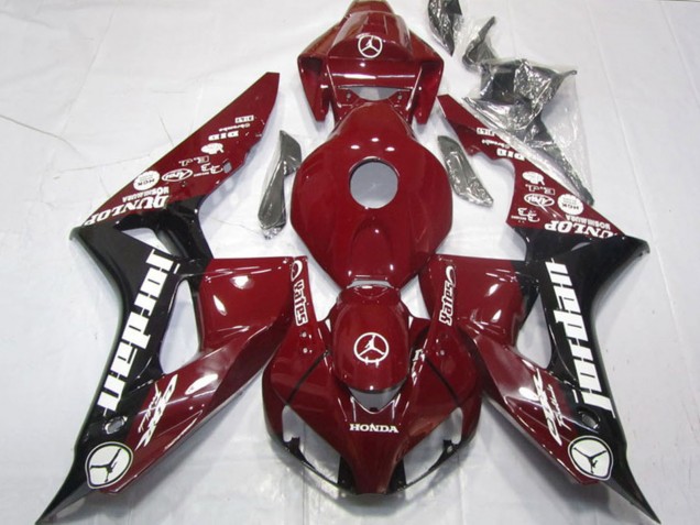 2006-2007 Honda CBR1000RR Motorcycle Fairings - Maroon Red Glossy Black White Jordan Australia