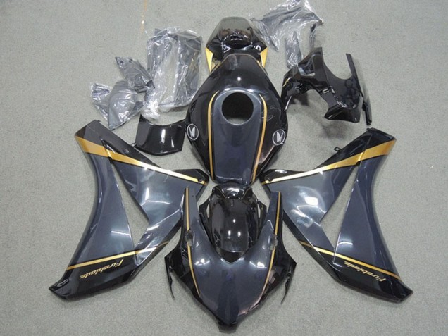 2008-2011 Honda CBR1000RR Motorcycle Fairings - Dark Blue Gold Glossy Black Fireblade Australia