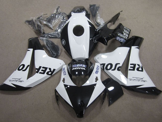 2008-2011 Honda CBR1000RR Motorcycle Fairing - White Glossy Black Repsol Australia
