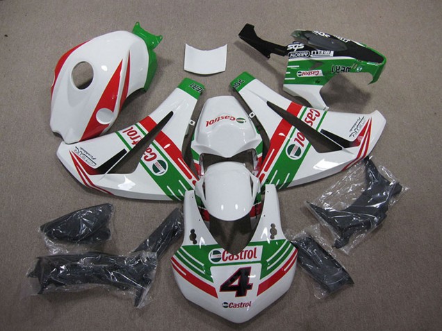 2008-2011 Honda CBR1000RR Motorcycle Fairings - White Red Green Castrol 4 Australia