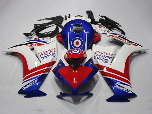 2012-2016 Honda CBR1000RR Motorcycle Fairings - White Red Blue Royal Air Force Reserves Australia