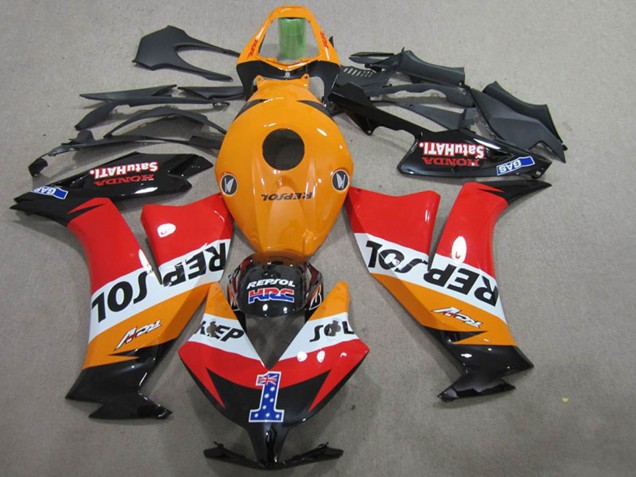 2012-2016 Honda CBR1000RR Motorcycle Fairings - Orange White Red Glossy Black Repsol 1 Australia