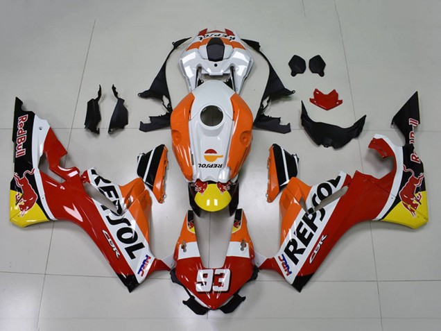 2017-2023 Honda CBR1000RR Motorcycle Fairings - Orange White Red Glossy Black Repsol Red Bull 93 Australia