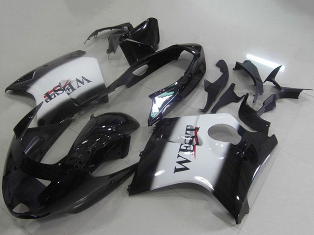 1996-2007 Honda CBR1100XX Blackbird Abs Motorcycle Fairings - Glossy Black White West Australia