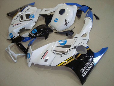Affordable 1995-1996 Honda CBR600 F3 Motorcycle Fairings - White Blue Glossy Black Konica Minolta Australia