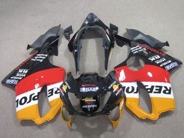 Affordable 1999-2000 Honda CBR600 F4 Motorcycle Fairings - Orange White Red Glossy Black Repsol Australia