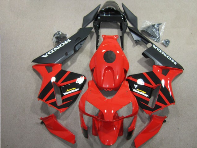 2003-2004 Honda CBR600RR Motorcycle Fairing - Red Glossy Black Matte Black Australia