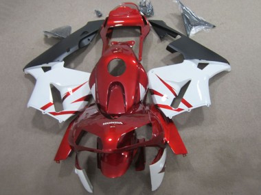 Affordable 2003-2004 Honda CBR600RR Motorcycle Fairings - Red White Matte Black Australia