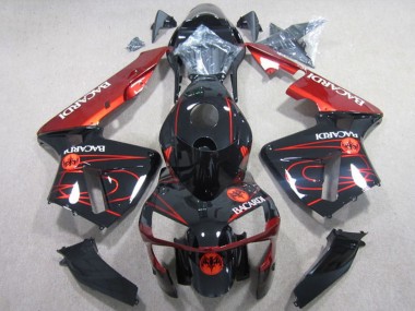 Affordable 2003-2004 Honda CBR600RR Motorcycle Fairings - Glossy Black Red RACARDI Australia