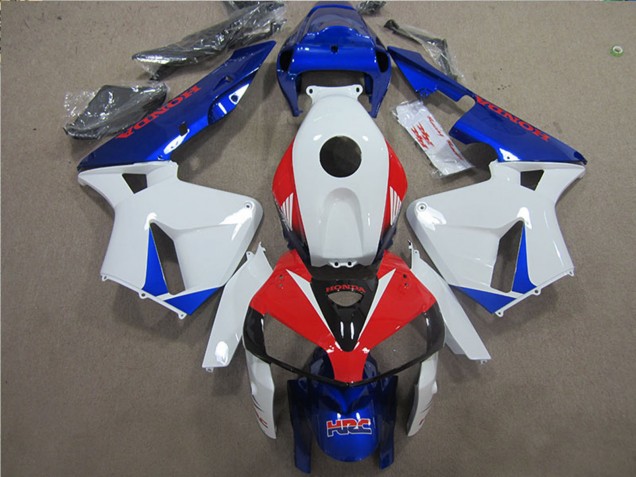 2005-2006 Honda CBR600RR Bike Fairings - White Red Blue HRC Australia