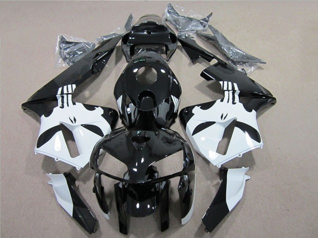 2005-2006 Honda CBR600RR Motorcycle Fairing - Glossy Black White Australia