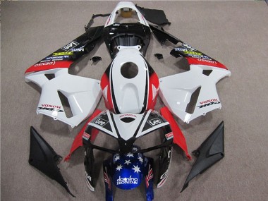 Affordable 2005-2006 Honda CBR600RR Motorcycle Fairings - White Red Blue Black Star Lee Australia