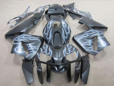 Affordable 2005-2006 Honda CBR600RR Motorcycle Fairings - Matte Black Silver Flame Australia
