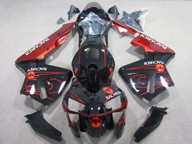 Affordable 2005-2006 Honda CBR600RR Motorcycle Fairings - Glossy Black Red BACARDI Australia
