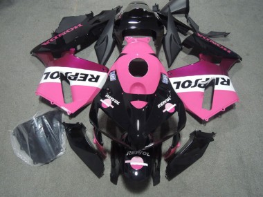 Affordable 2005-2006 Honda CBR600RR Motorcycle Fairings - Glossy Black Pink Repsol Australia