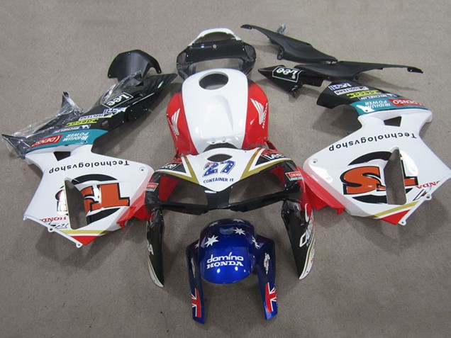 2005-2006 Honda CBR600RR Motorcycle Fairings - White Red Black Blue 27 Australia