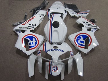 Affordable 2005-2006 Honda CBR600RR Motorcycle Fairings - White Blue Repsol Australia