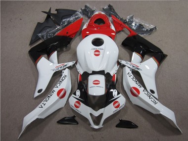 Affordable 2007-2008 Honda CBR600RR Motorcycle Fairings - White Red Glossy Black Konica Minolta Australia