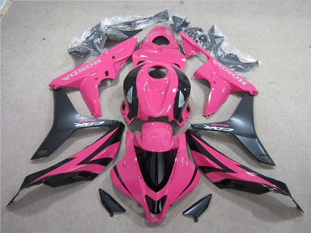 2007-2008 Honda CBR600RR Motorcycle Fairing Kits - Pink Matte Black Australia