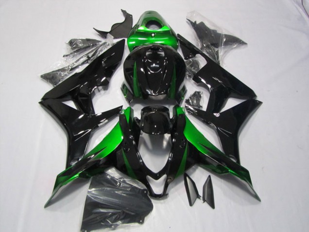 2007-2008 Honda CBR600RR Motorcycle Fairings Kits - Green Glossy Black Australia