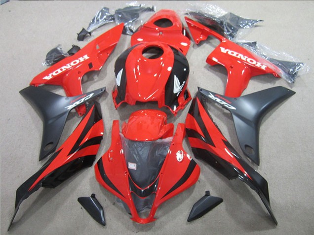 2007-2008 Honda CBR600RR Motorcycle Fairings - Red Glossy Black Matte Black Australia
