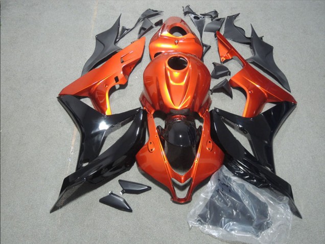 2007-2008 Honda CBR600RR Motorcycle Fairings - Orange Glossy Black Australia