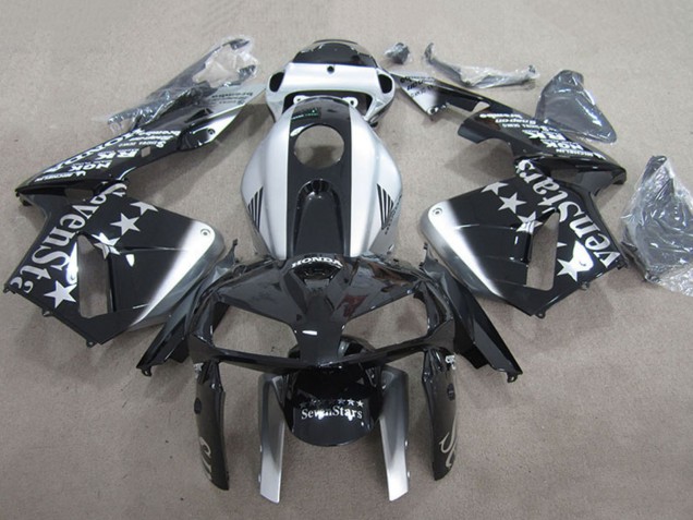 2007-2008 Honda CBR600RR Motorcycle Fairings - Silver Glossy Black SevenStars Australia
