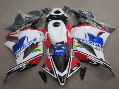 Affordable 2009-2012 Honda CBR600RR Motorcycle Fairings - White Red Blue EuroBet Lee Australia
