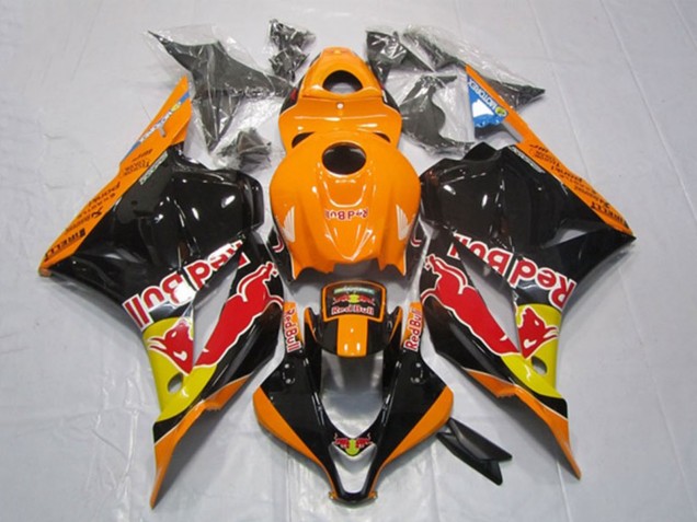 2009-2012 Honda CBR600RR Motorcycle Fairings - Orange Yellow Glossy Black Red Bull Australia