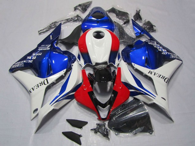 2009-2012 Honda CBR600RR Motorcycle Fairings - White Red Blue Dream Australia