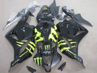 Affordable 2009-2012 Honda CBR600RR Motorcycle Fairings - Glossy Black Yellow Monster Australia