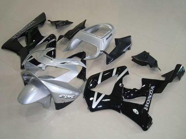2000-2001 Honda CBR900RR 929 Motorcycle Fairings - Silver Glossy Black Australia