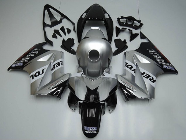 2002-2013 Honda VFR 800 Motorcycle Fairings - Silver White Glossy Black Repsol Australia