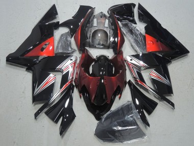 Affordable 2004-2005 Kawasaki ZX10R Motorcycle Fairings - Black Red Australia