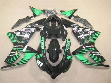 Affordable 2004-2005 Kawasaki ZX10R Motorcycle Fairings - Black Green C-Shock Monster Australia