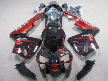 Affordable 2004-2005 Kawasaki ZX10R Motorcycle Fairings - Black Red Racardi Australia